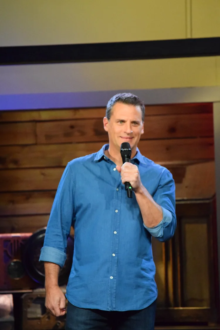 Mike Siegel performing stand-up